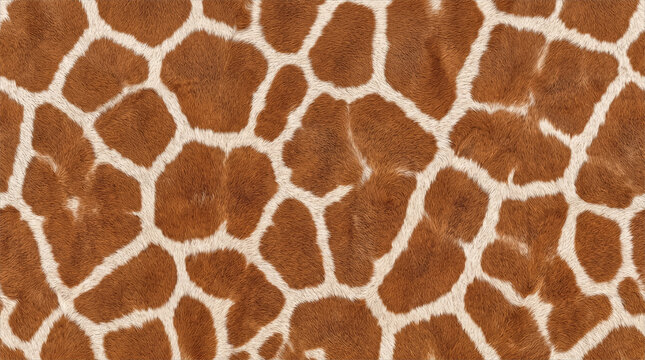 Giraffe fur coat pattern with irregular patches