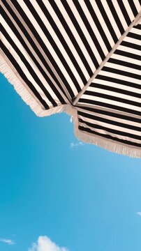 black and white umbrella