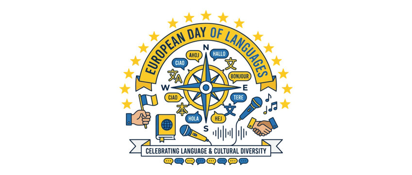 Celebrating Global Languages and Cultural Diversity Illustration