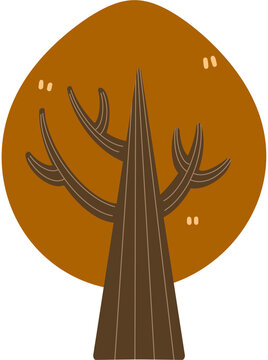 Fallen leaves tree