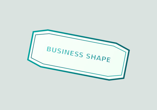 text badge shape with thin border for professional business labels and design elements