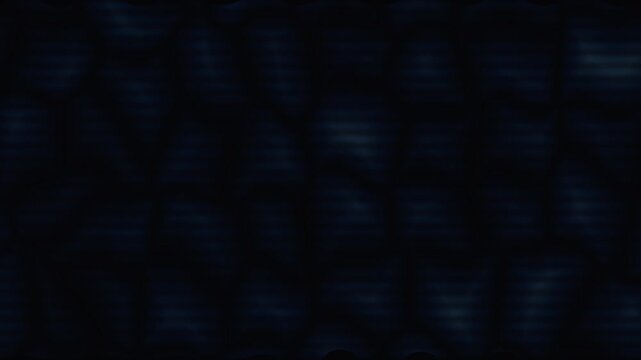 Abstract blue cell patterns ripple and glow with subtle light movement for digital background concepts