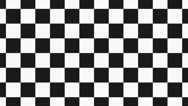 Checkerboard pattern transitions with subtle alpha fade and smooth motion for broadcast graphics
