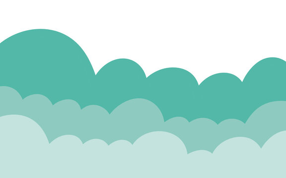 green pastel cloud layer for sky background and design