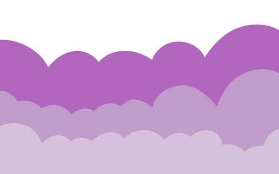 Purple cloud layer for sky background and design