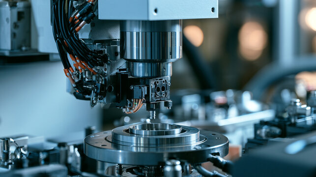 Automated inspection camera above multiple machined components