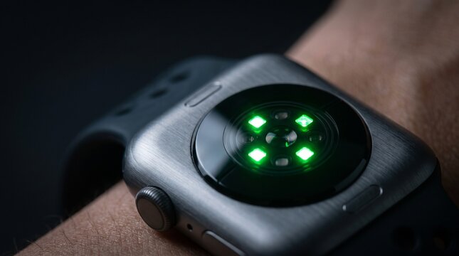 Smartwatch on a wrist.