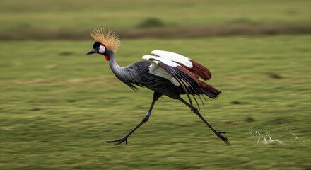 Naklejka premium bird species on the flight mode illustration 