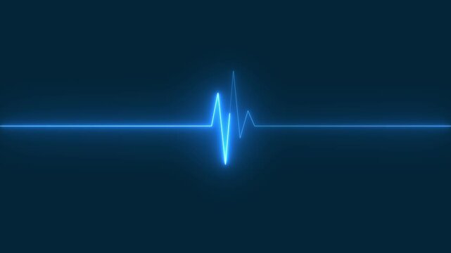 Abstract digital heartbeat signal icon illustration. on alpha transparent background.