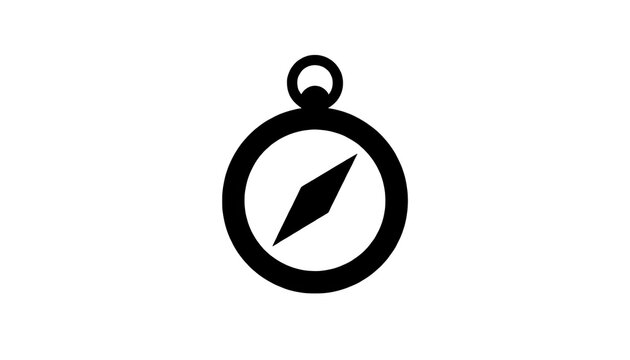 Compass Icon Isolated Transparent Background