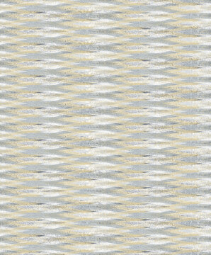 Seamless horizontal stripe pattern with woven texture in grey, off-white and soft yellow beige tones, subtle natural abstract background