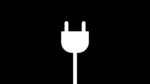 New cable connection charging icon anemation.
