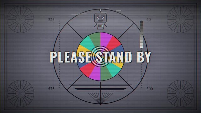 Chroma Misconvergence Test Card Retro CRT RGB Split Please Stand By Standby Loop 4K