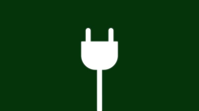 New cable connection charging icon anemation.