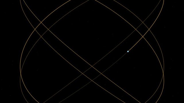 Gold Lissajous curve harmonic animation