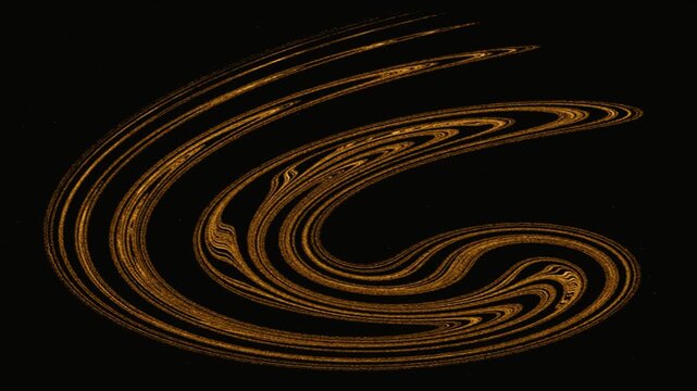 Gold Ikeda map chaotic swirl animation