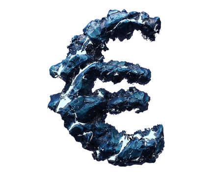 Blue stone pound sign isolated on transparent background