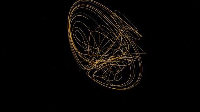 Gold Halvorsen strange attractor chaos animation
