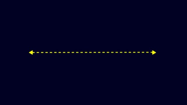 Abstract measuring length dotted line icon animation.Measuring distance length dotted line animation, isolated on transparent background with alpha channel.