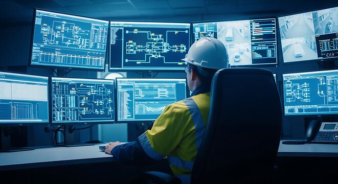 Control Room Operator Monitoring Systems on Multiple Screens
