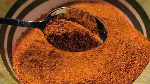 Close up cooking footage showing soon showing the tajin during a homemade chamoy sauce recipe prepared from scratch
