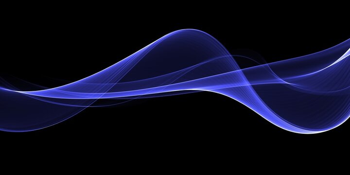 Digital future technology. Blue wave curved lines for presentations, illustration of articles and publications on technological trends and innovations, covers of technological magazines