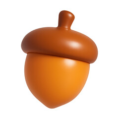 Fototapeta premium PNG Glossy acorn illustration design.