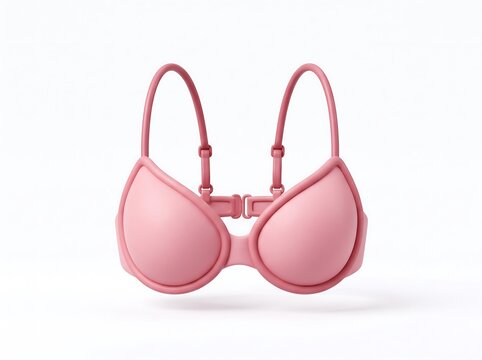 Pink bra underwire lingerie piece with lingerie underwear clothing underwire feminine isolated