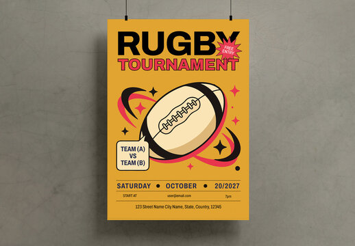 Rugby Tournament Poster Template