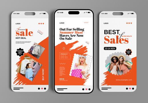 Summer Sale Social Media Story Design Layout