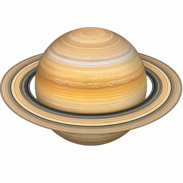 saturnus planet on white