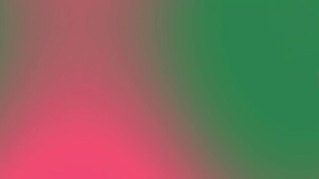 Pink background creates a vibrant divide against a deep green side.