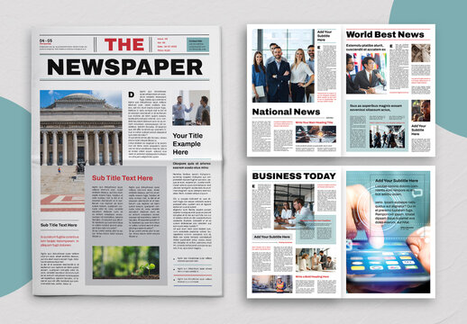 Classic Newspaper Design Template For Print Media