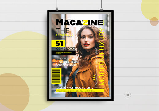 Fashion Magazine Cover Design Layout