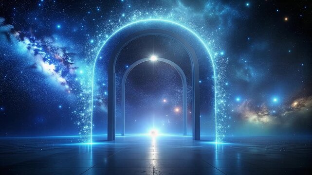Blue Celestial Arch Portal Loop