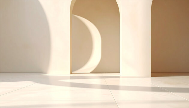 Elegant Beige Stone Background Generative AI