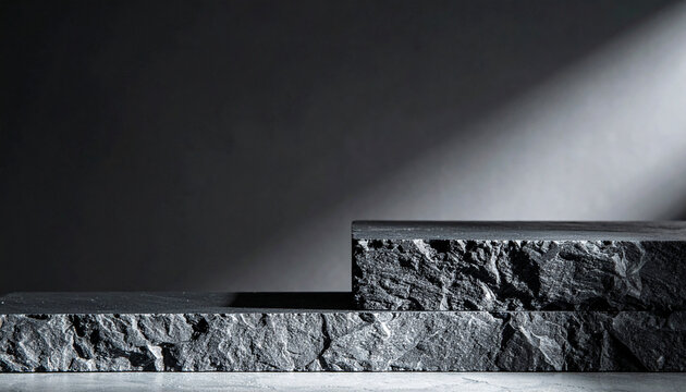 Luxury Dark Stone Background with Copy Space Generative AI