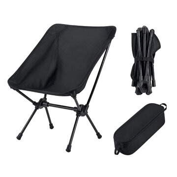 black plastic chair