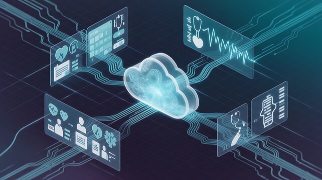 Cloud technology for healthcare data management and medical services integration in a digital format