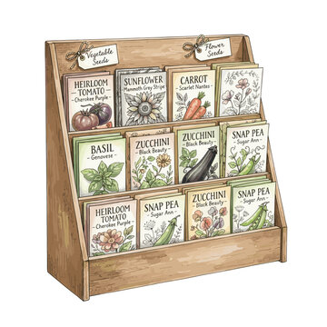 Seed Library Envelopes Display For Gardening Education Websites And Sustainable Lifestyle Blogs