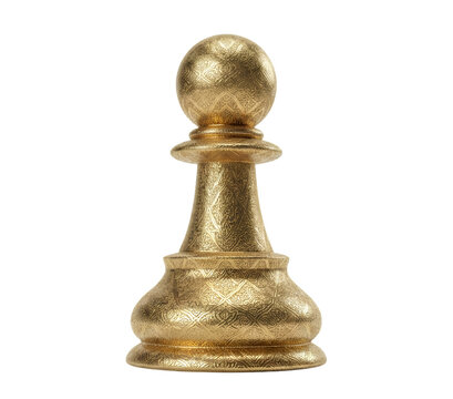Gold pawn of chess. Unique, Think different, Individual and standing out from the crowd concept. Panoramic image