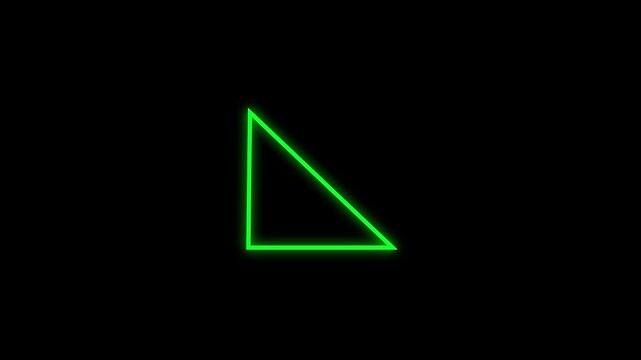 Abstract Geometric Triangle Outline Animation, Minimal Polygon Frame Overlay, 4K Motion Graphics