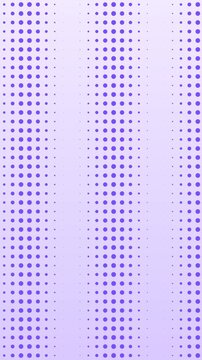 Purple halftone dots pattern on light lavender background with gradient circles in modern minimal style. 2d animation