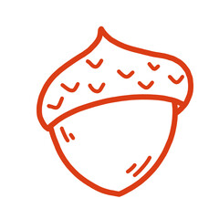 Simple acorn ilustration © Adzani