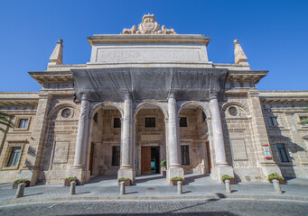 Fototapeta premium Casa de Iberoamerica building, former Royal Jail of Cadiz, Spain