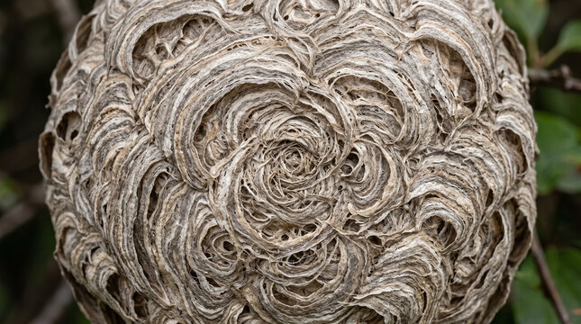 Macro Texture of a Paper Wasp Nest