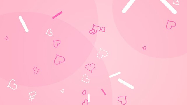 Floating pink hearts pattern for romantic design