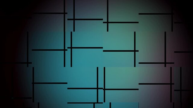 Abstract Geometric Motion Graphics Background with Shifting Black Grid Lines and Teal Gradient 1080p