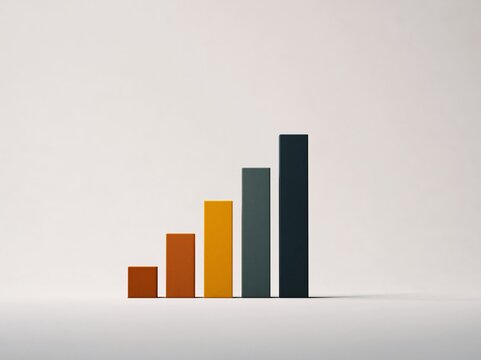 Clean utility cost graph with ascending bars on neutral background for financial analysis and business reports