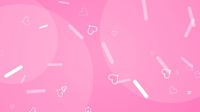 Pink hearts and sprinkles animated motion graphic